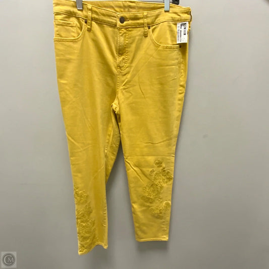 Jeans Skinny By Chicos In Yellow, Size: 10