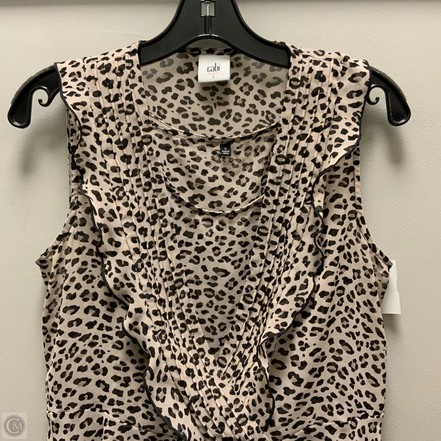 Blouse Sleeveless By Cabi In Brown, Size: S