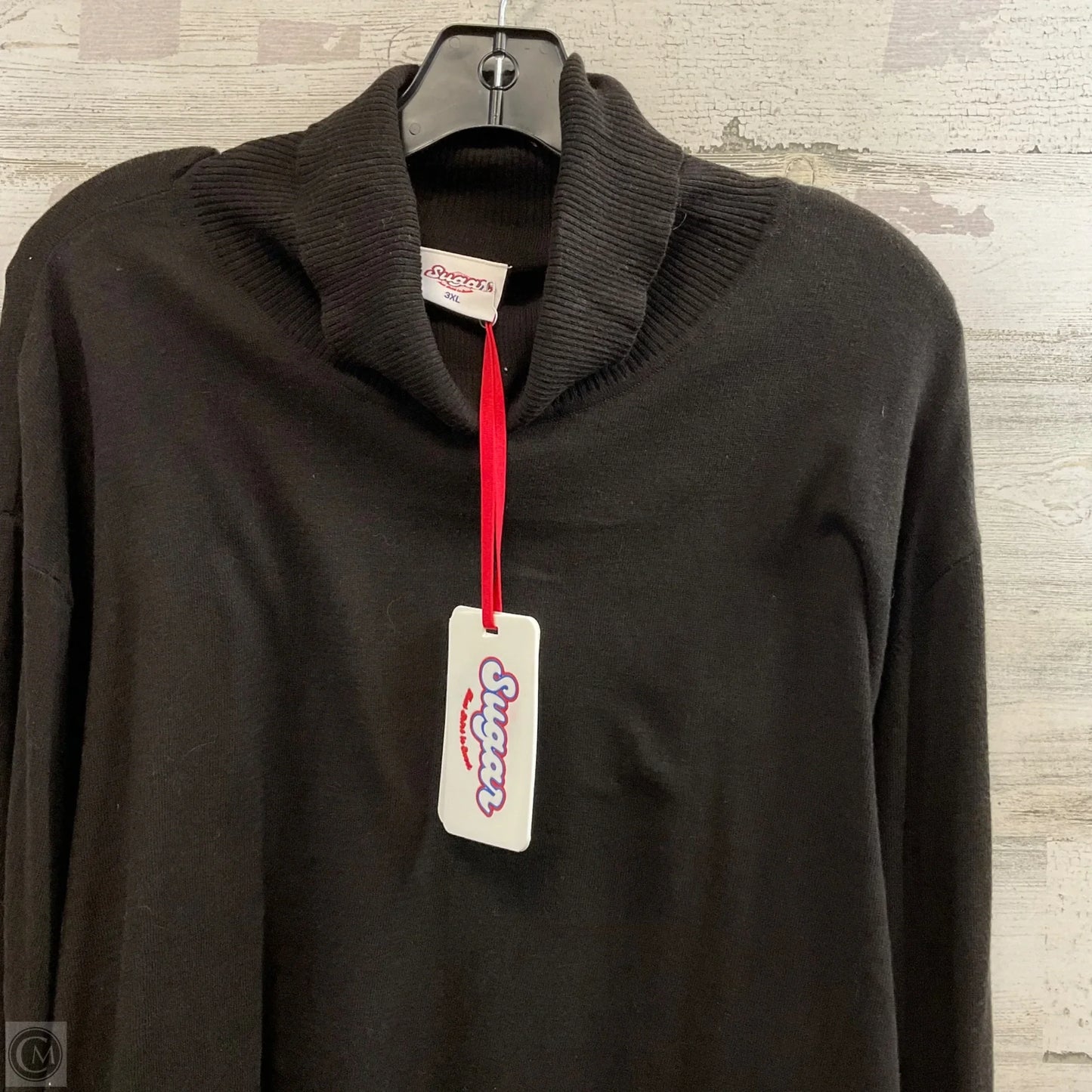 Top Long Sleeve By Sugar In Black, Size: 3x