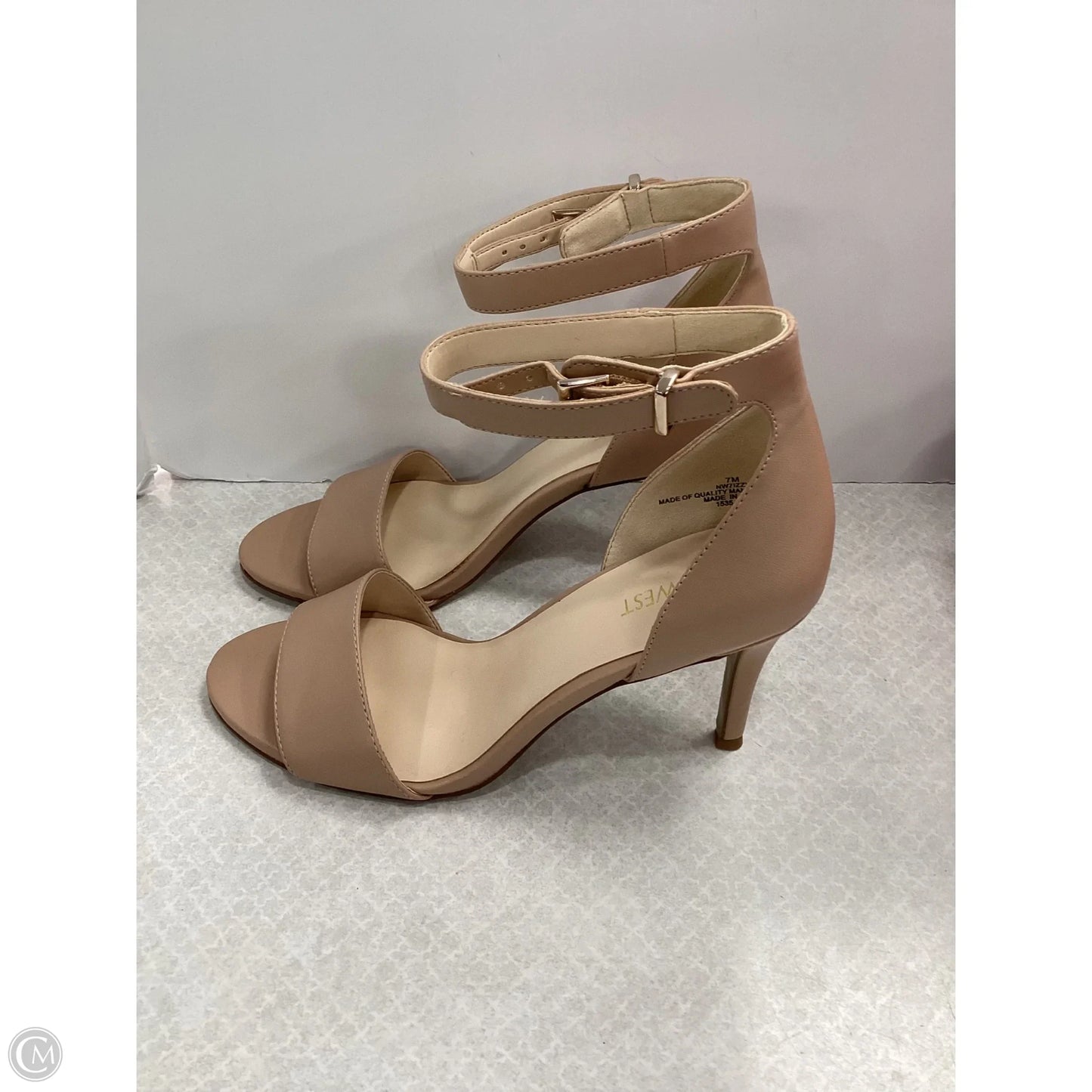 Sandals Heels Stiletto By Nine West Apparel In Tan, Size: 7