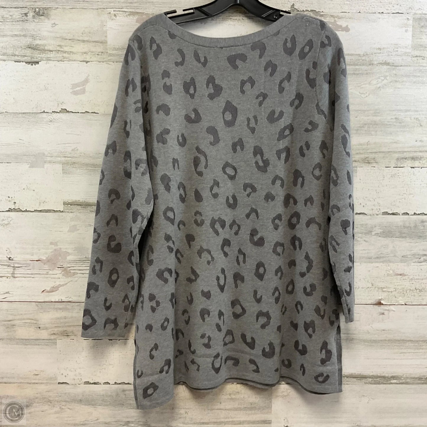 Sweater By Chicos In Grey, Size: L