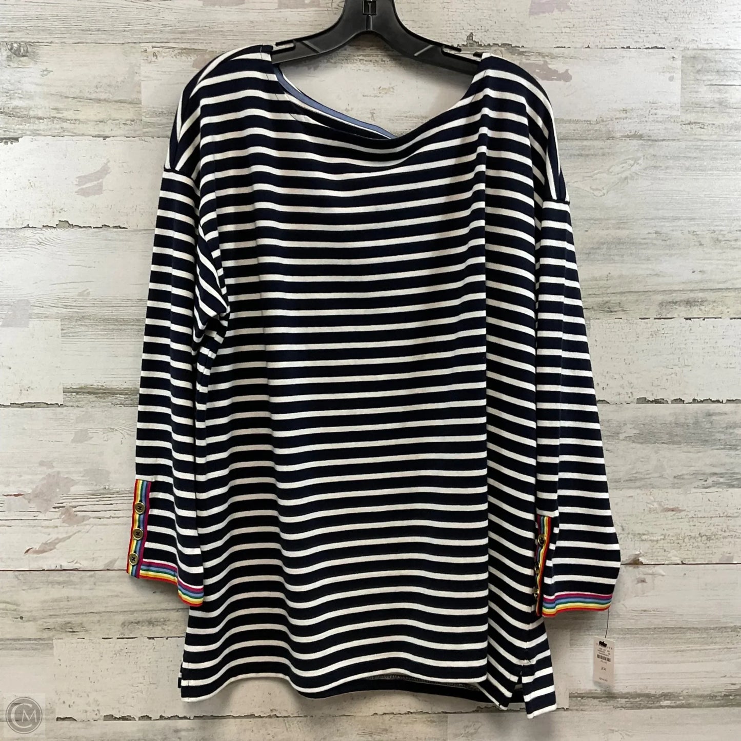 Top Long Sleeve By Talbots In Blue, Size: 2x