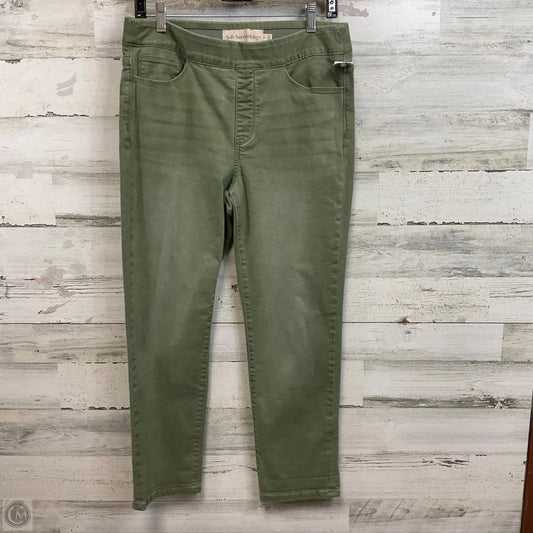 Jeans Straight By Soft Surroundings In Green Denim, Size: S