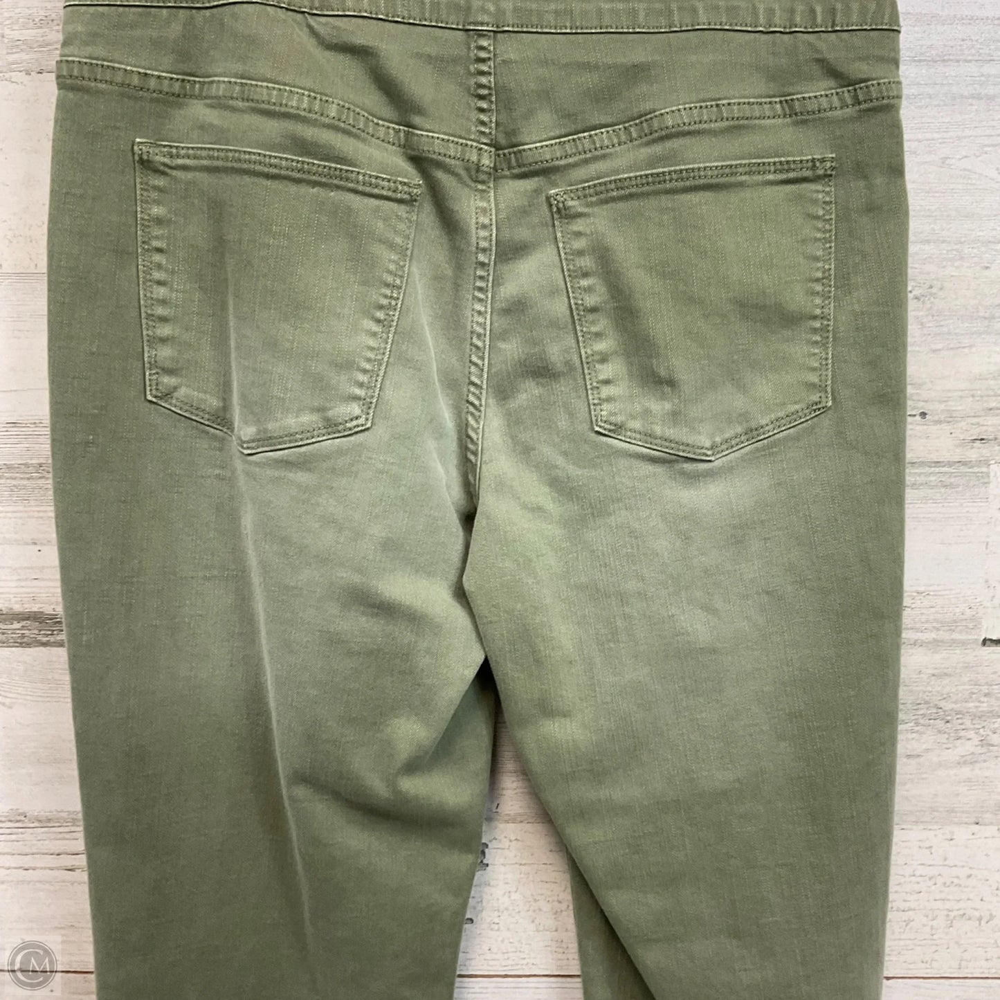 Jeans Straight By Soft Surroundings In Green Denim, Size: S