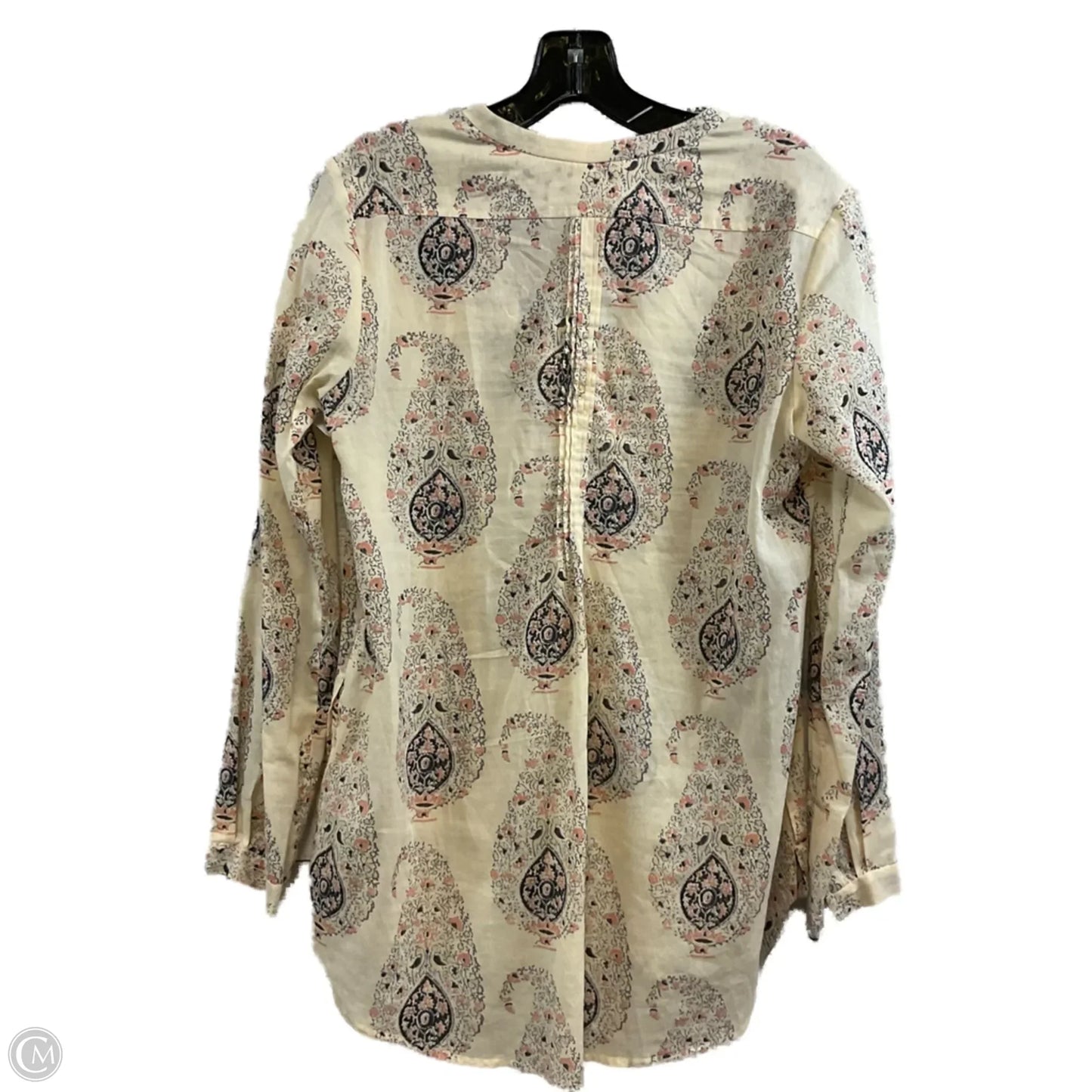 Blouse Long Sleeve By Rebecca Taylor In Brown, Size: S