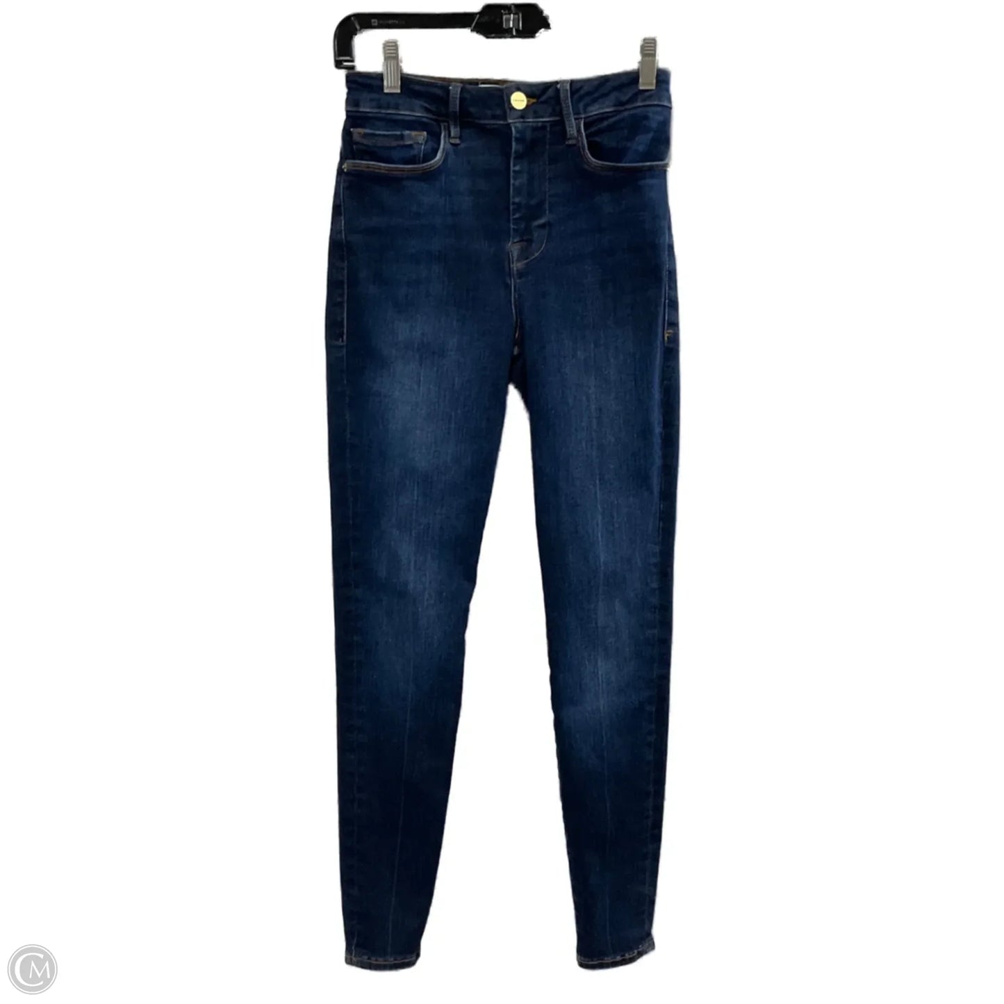 Jeans Skinny By Frame In Blue Denim, Size: 0