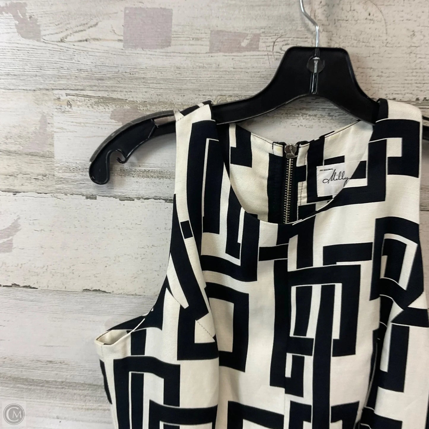 Dress Designer By Milly In Black & Cream, Size: M
