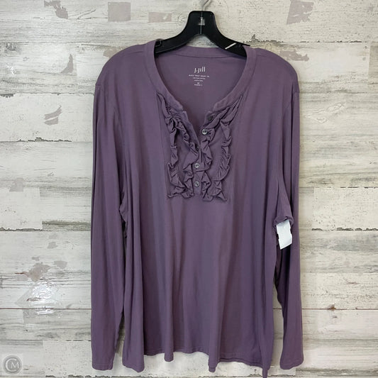 Top Long Sleeve By J. Jill In Purple, Size: 2x
