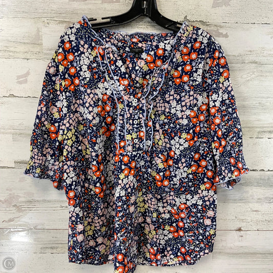 Blouse Short Sleeve By Talbots In Blue, Size: 2x