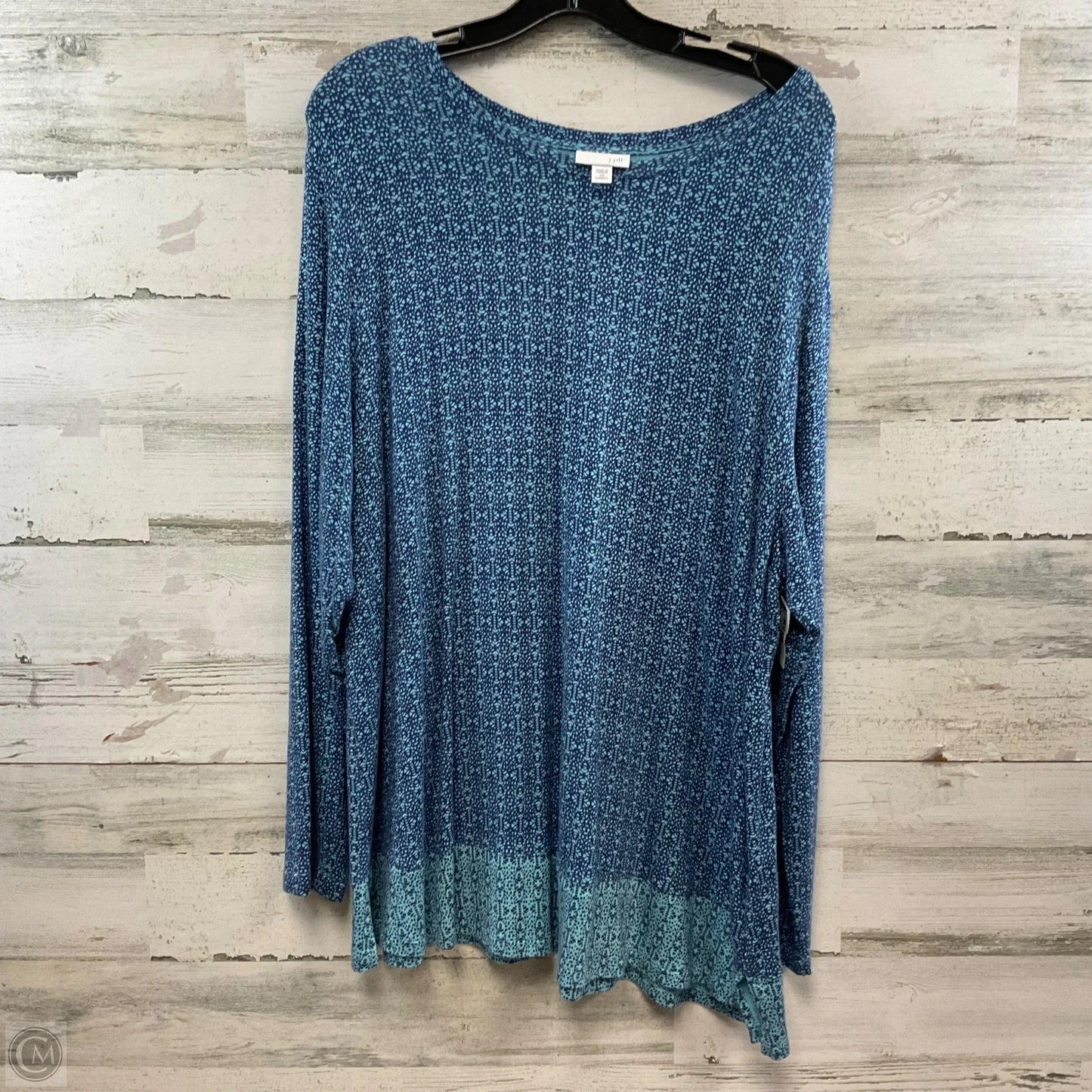 Top Long Sleeve By J. Jill In Blue, Size: 2x