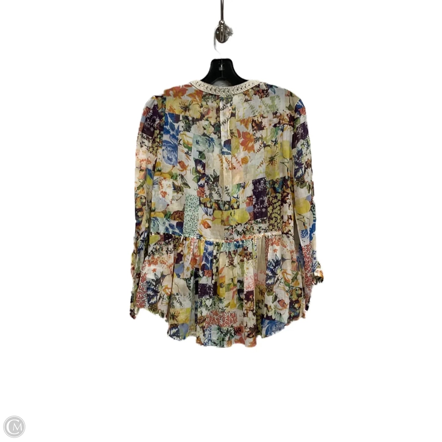 Blouse Long Sleeve By Maeve In Yellow, Size: Xs