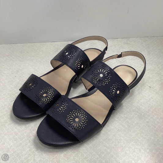 Sandals Flats By Life Stride In Blue, Size: 9.5