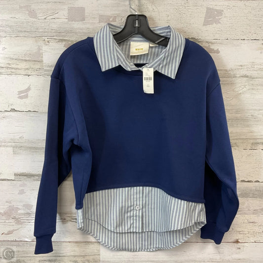 Top Long Sleeve By Maeve In Blue, Size: XXS