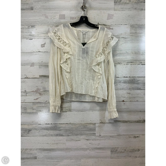 Blouse Long Sleeve By Rachel Zoe In Cream, Size: Xs