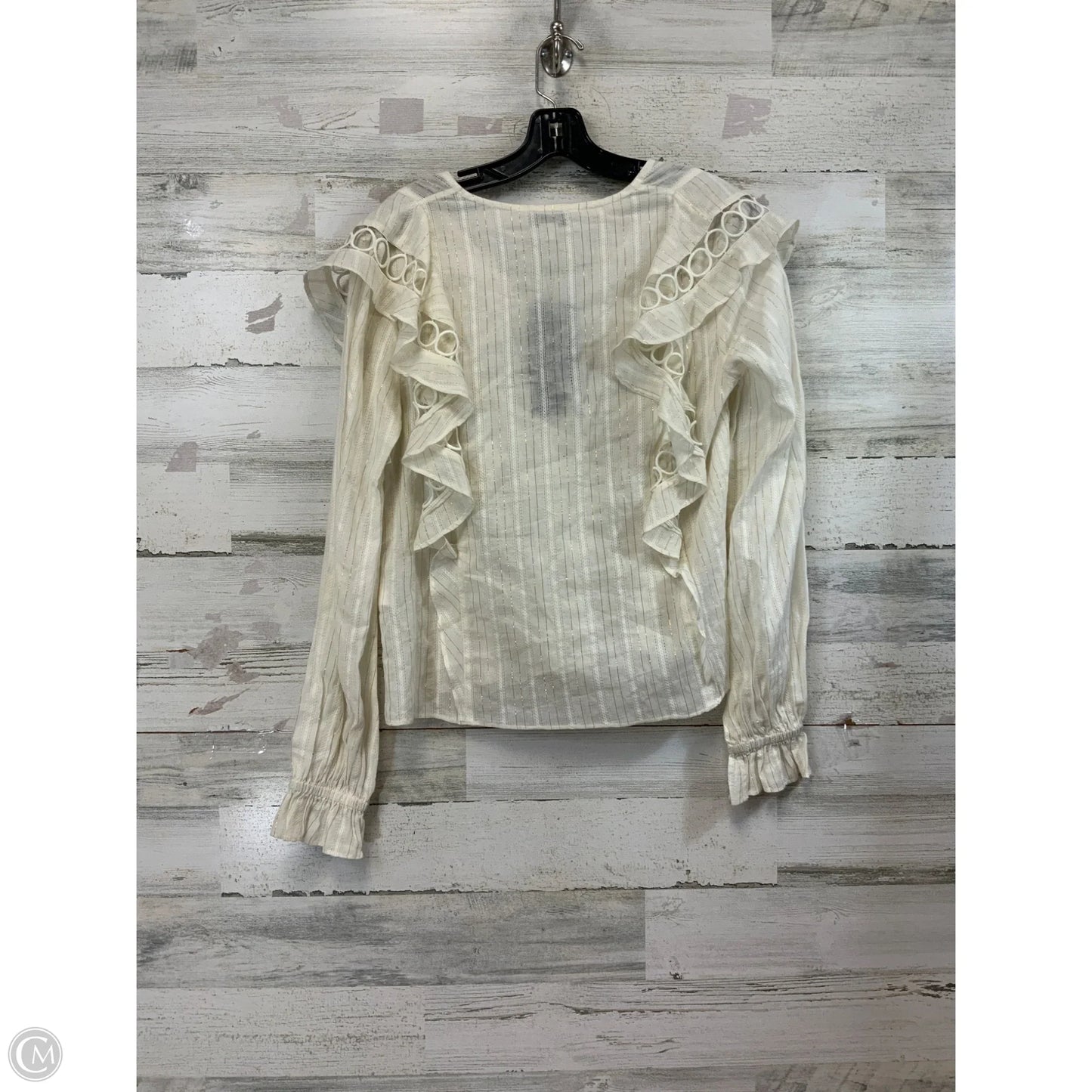 Blouse Long Sleeve By Rachel Zoe In Cream, Size: Xs