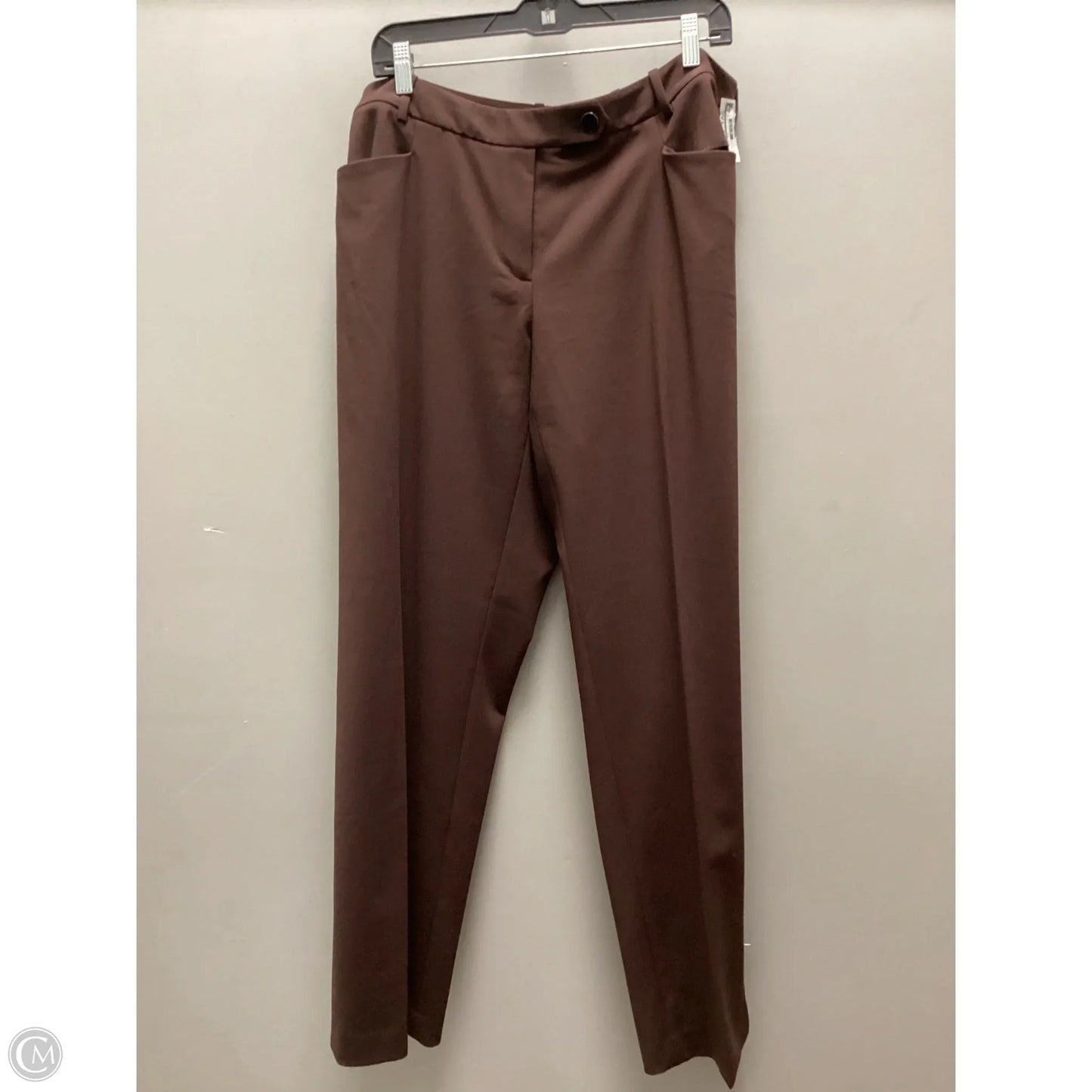 Pants Suit 2pc By Calvin Klein In Brown, Size: L