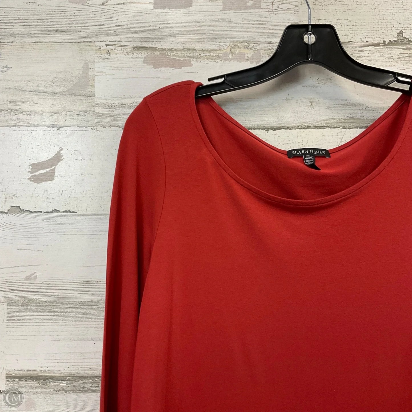 Top Long Sleeve By Eileen Fisher In Red, Size: L