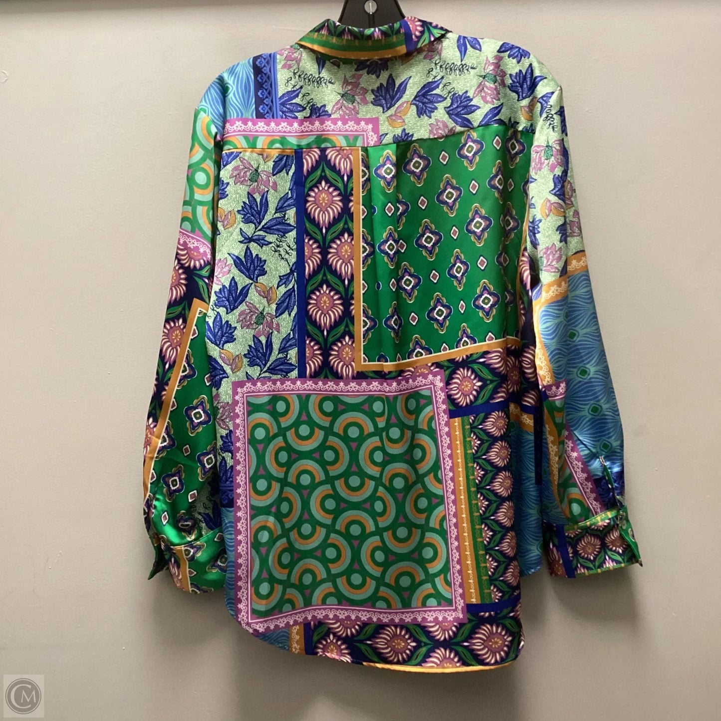 Blouse Long Sleeve By Rachel Zoe In Green, Size: Xl