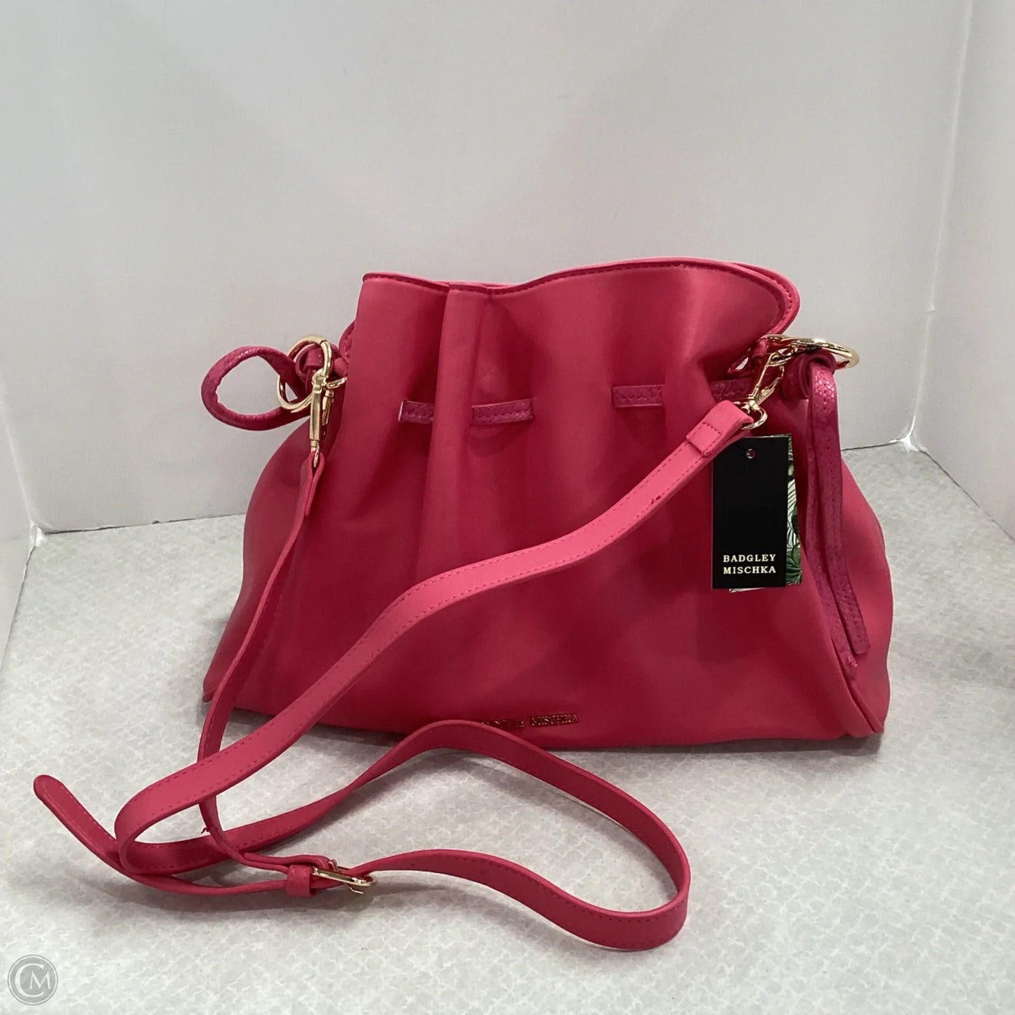 Handbag Leather By Badgley Mischka, Size: Medium