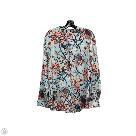 Blouse Long Sleeve By Chicos In Blue, Size: Xxl