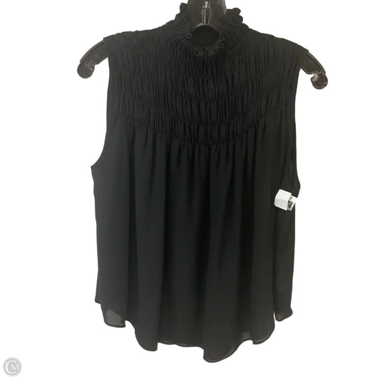 Blouse Short Sleeve By Frame In Black, Size: S