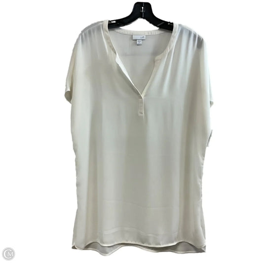 Blouse Short Sleeve By J. Jill In Cream, Size: 1x