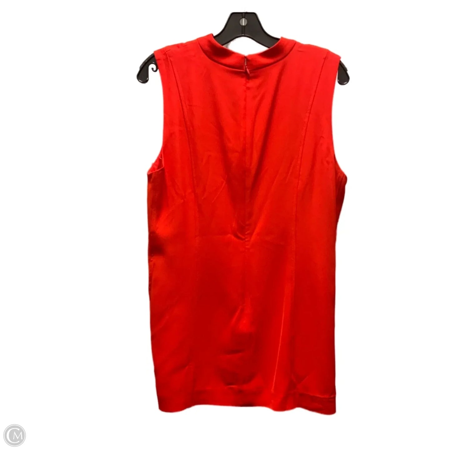 Blouse Short Sleeve By Calvin Klein In Orange, Size: L