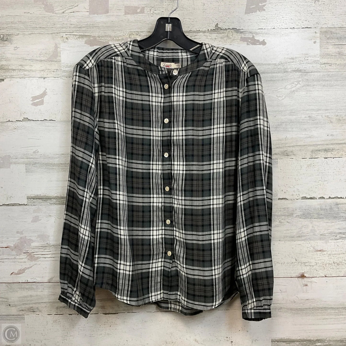 Blouse Long Sleeve By Faherty In Black, Size: Xs