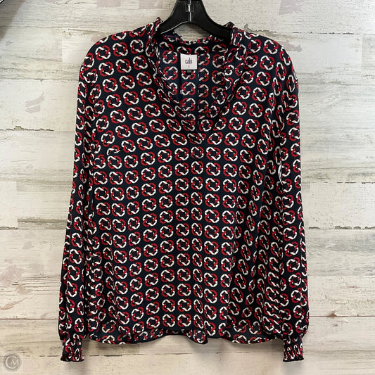 Blouse Long Sleeve By Cabi In Navy, Size: S