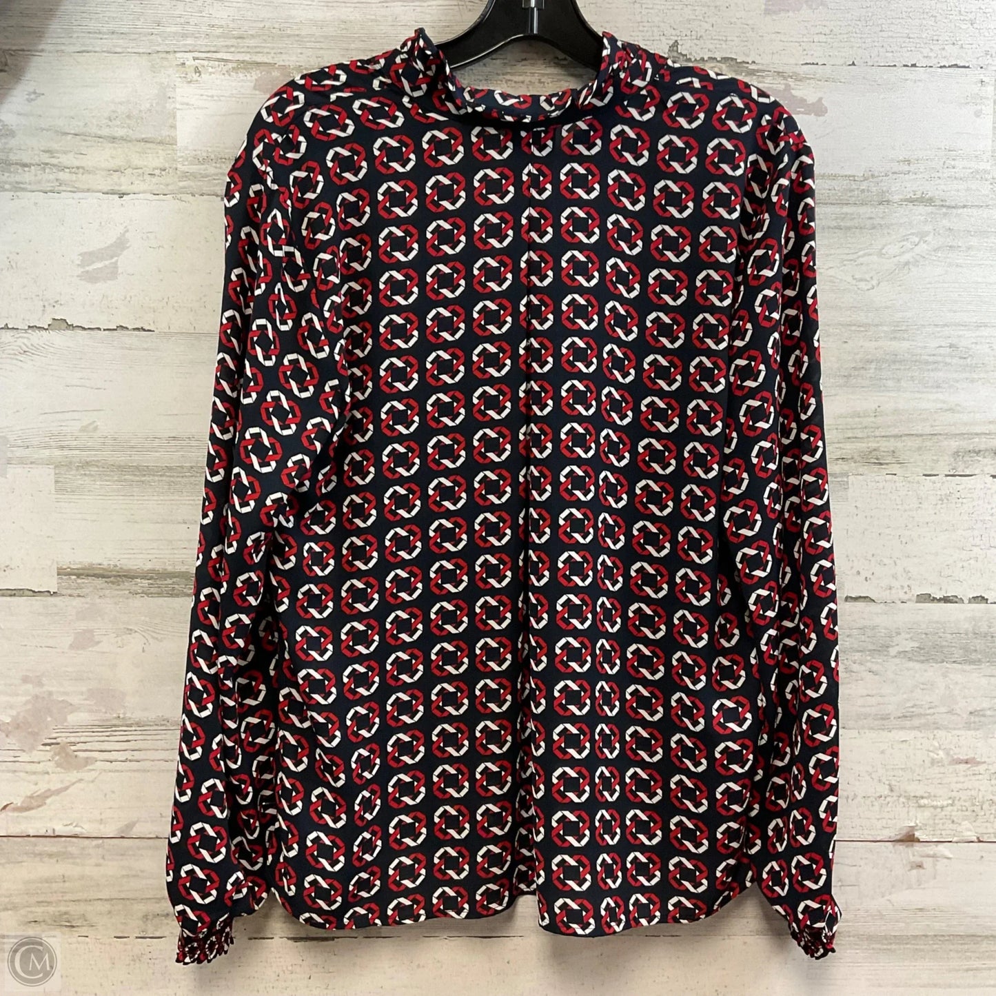 Blouse Long Sleeve By Cabi In Navy, Size: S