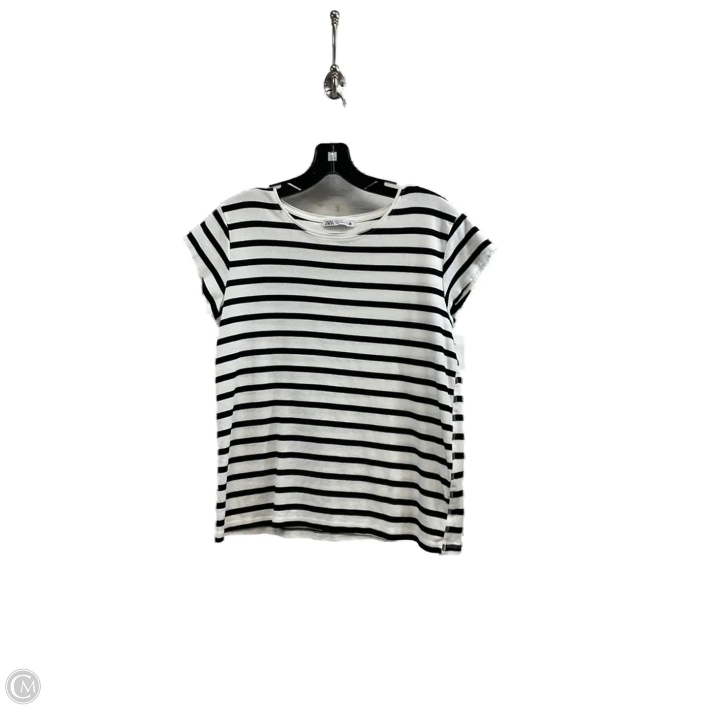 Top Short Sleeve By Zara In White, Size: L