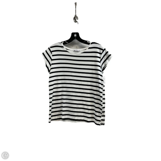 Top Short Sleeve By Zara In White, Size: L