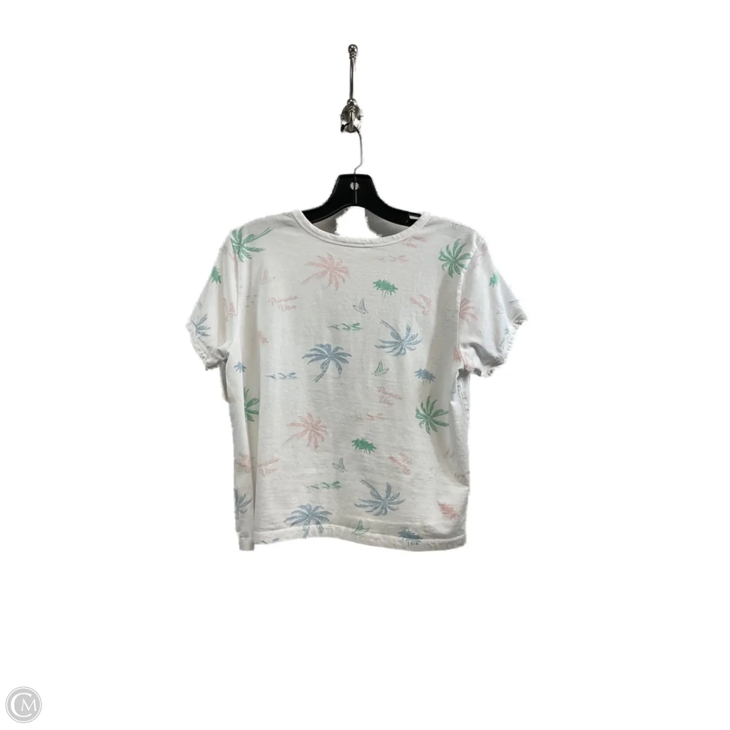 Top Short Sleeve Basic By Messy Bun In White, Size: L