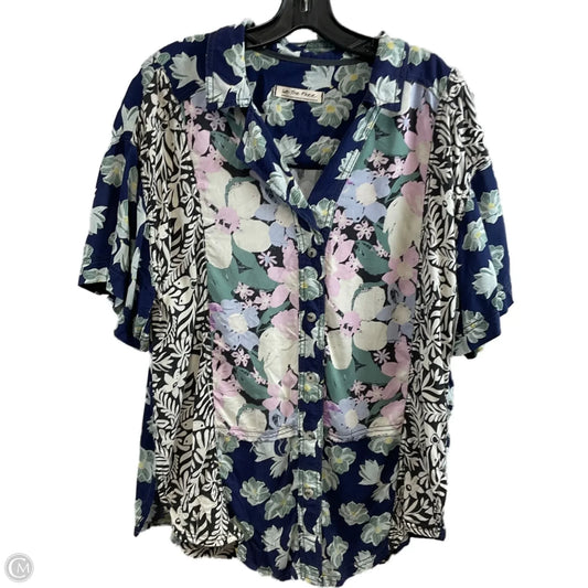 Blouse Short Sleeve By We The Free In Blue, Size: M