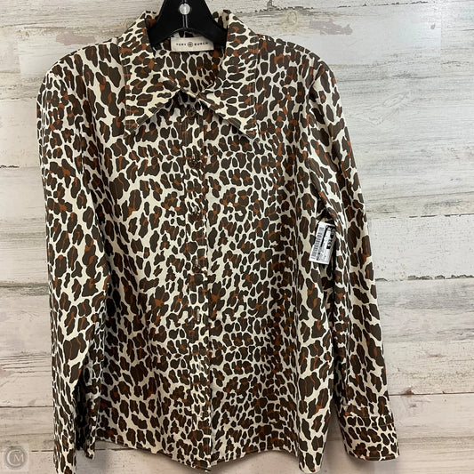 Blouse Designer By Tory Burch In Animal Print, Size: M