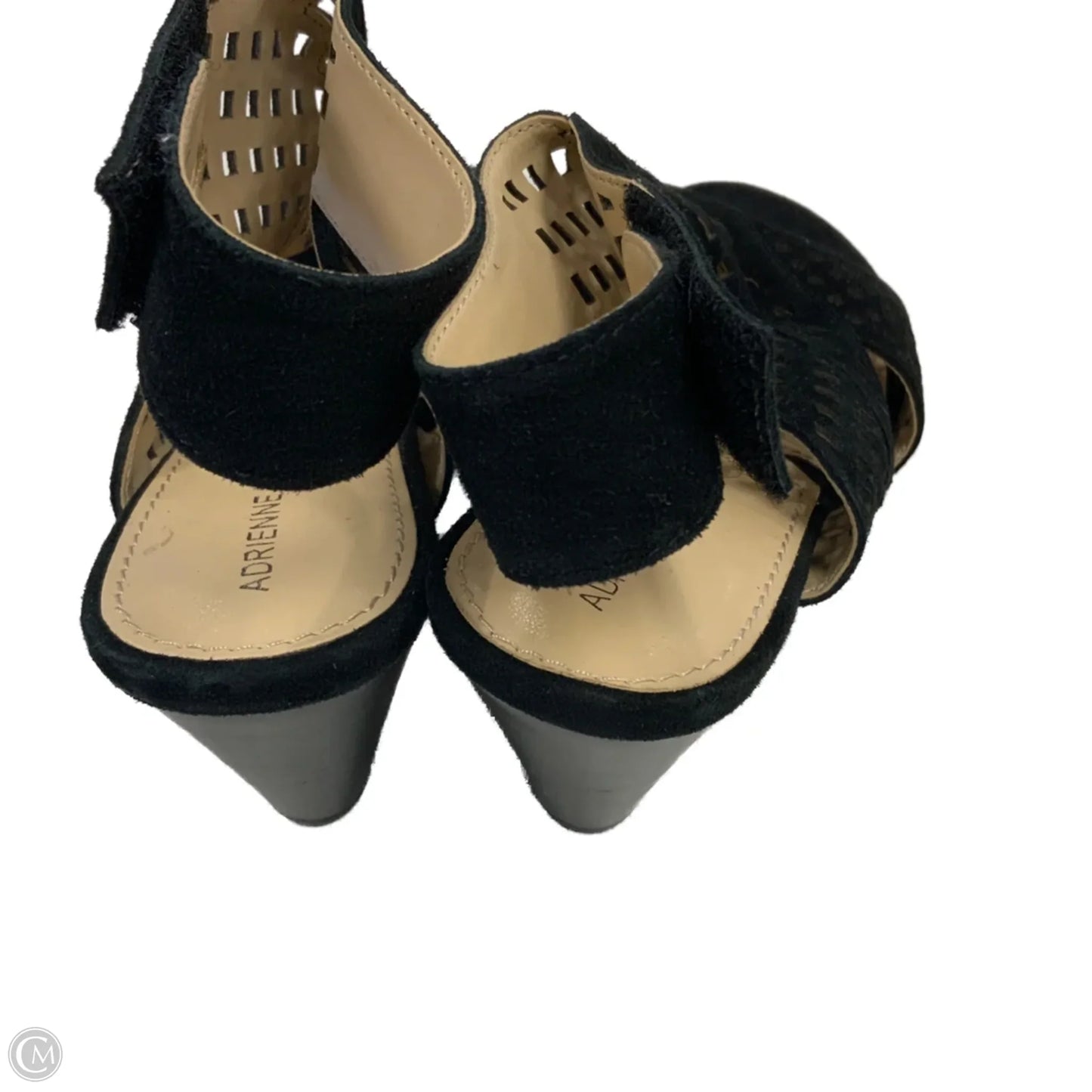 Sandals Heels Block By Adrienne Vittadini In Black, Size: 6.5