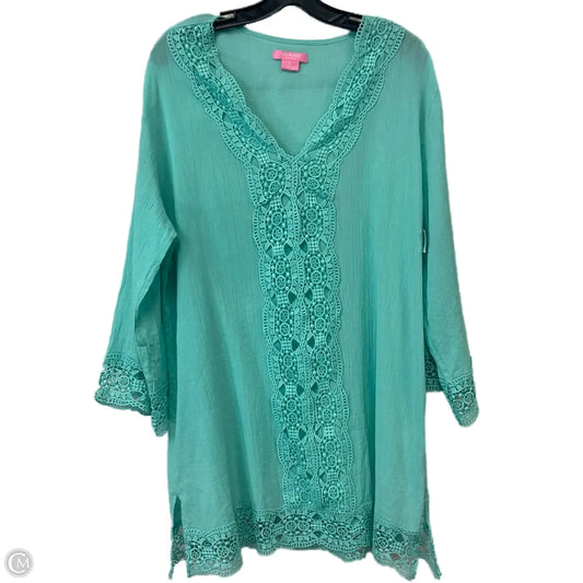 Top Long Sleeve By Isaac Mizrahi In Green, Size: L
