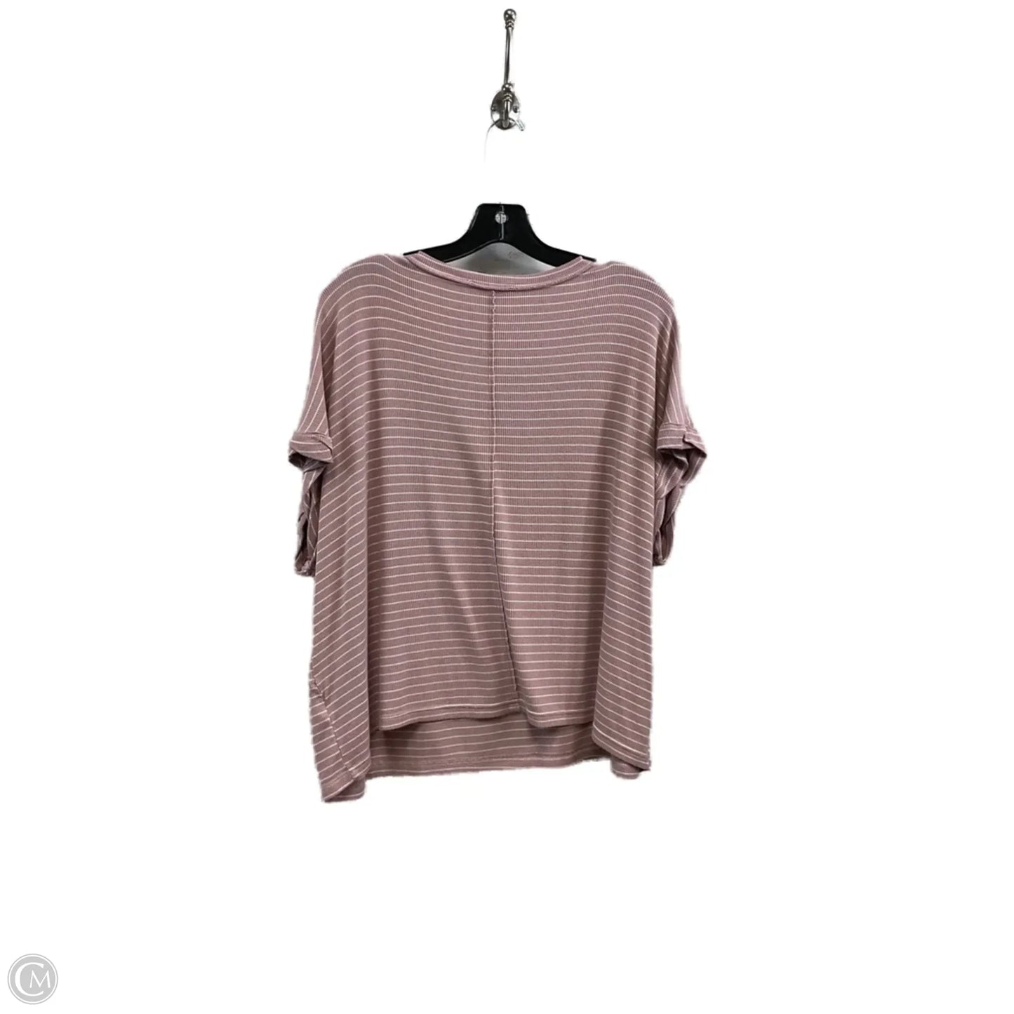 Top Short Sleeve Basic By She + Sky In Pink, Size: L
