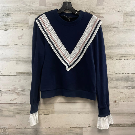 Top Long Sleeve By English Factory In Blue, Size: M