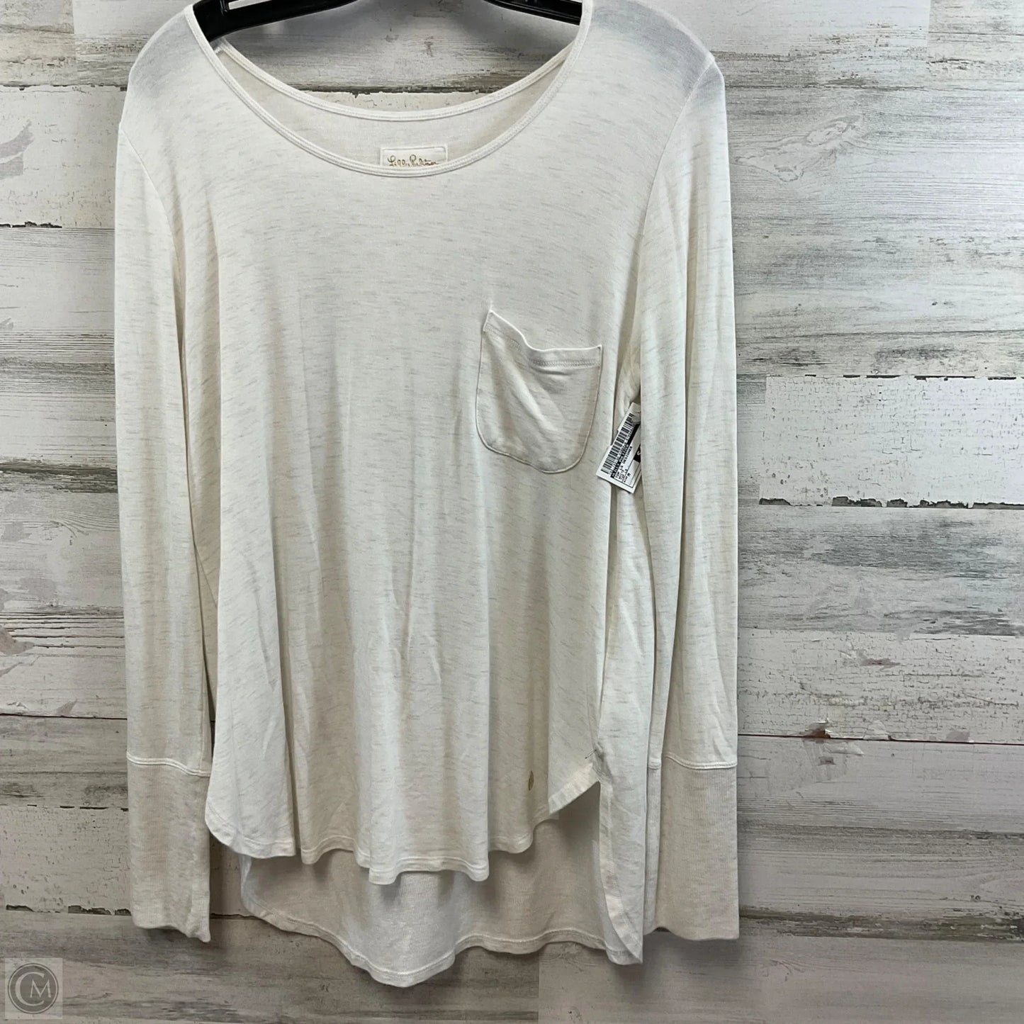 Top Long Sleeve Designer By Lilly Pulitzer In White, Size: M