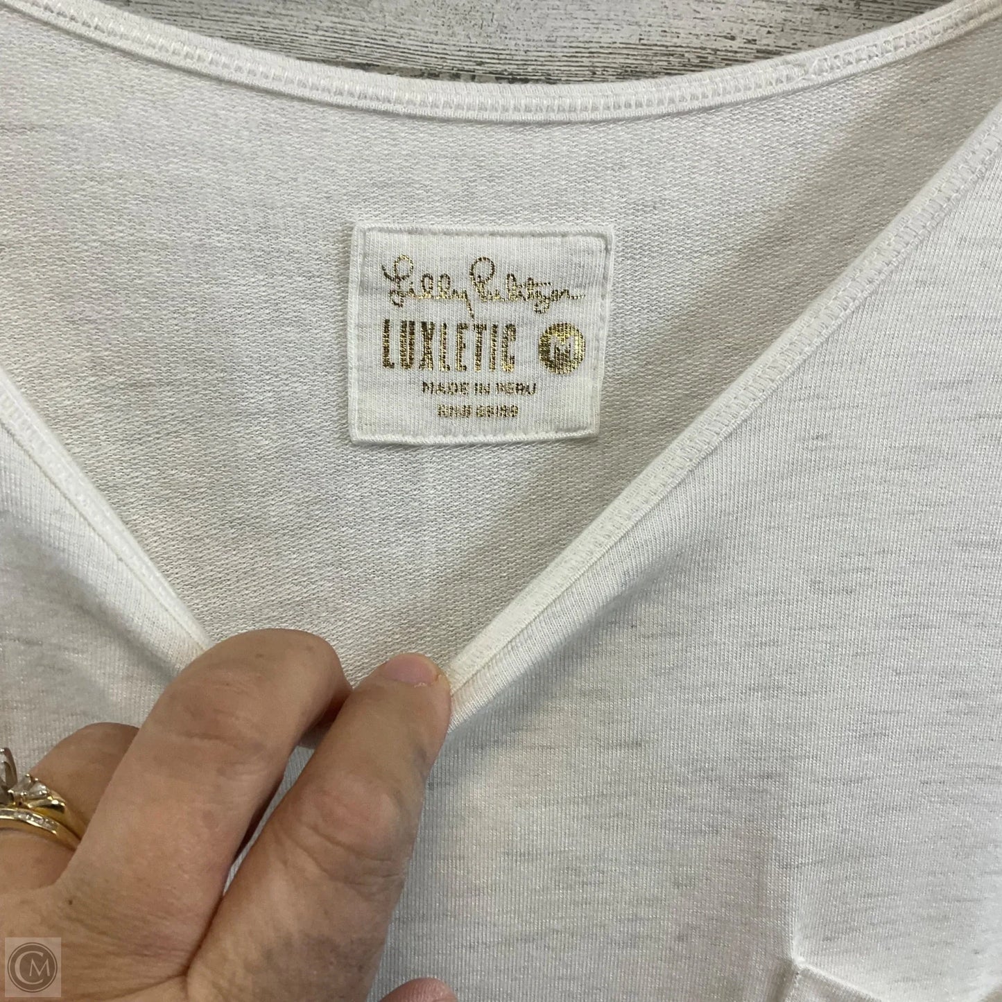 Top Long Sleeve Designer By Lilly Pulitzer In White, Size: M