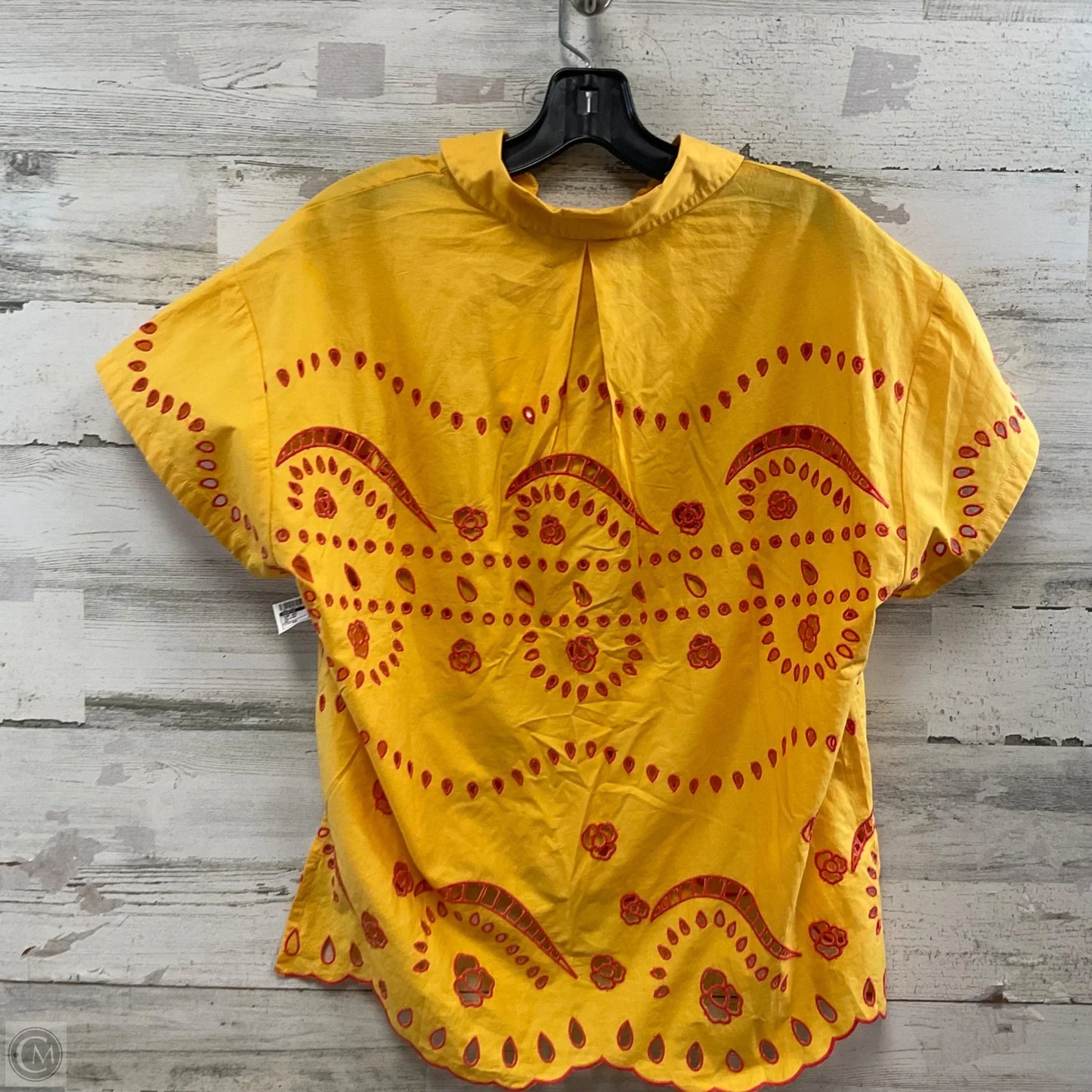 Top Short Sleeve By Maeve In Yellow, Size: Xs