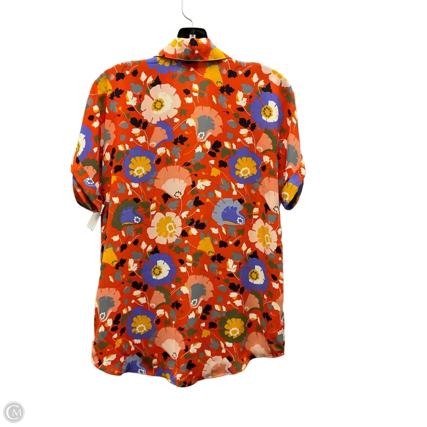Blouse Short Sleeve By Cabi In Orange, Size: Xs