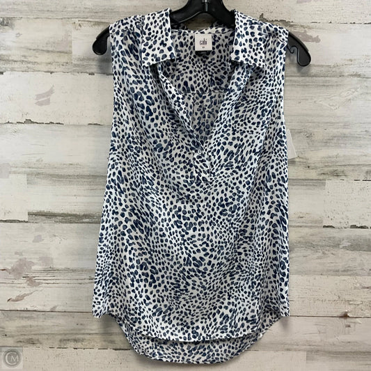 Blouse Sleeveless By Cabi In Blue, Size: Xs