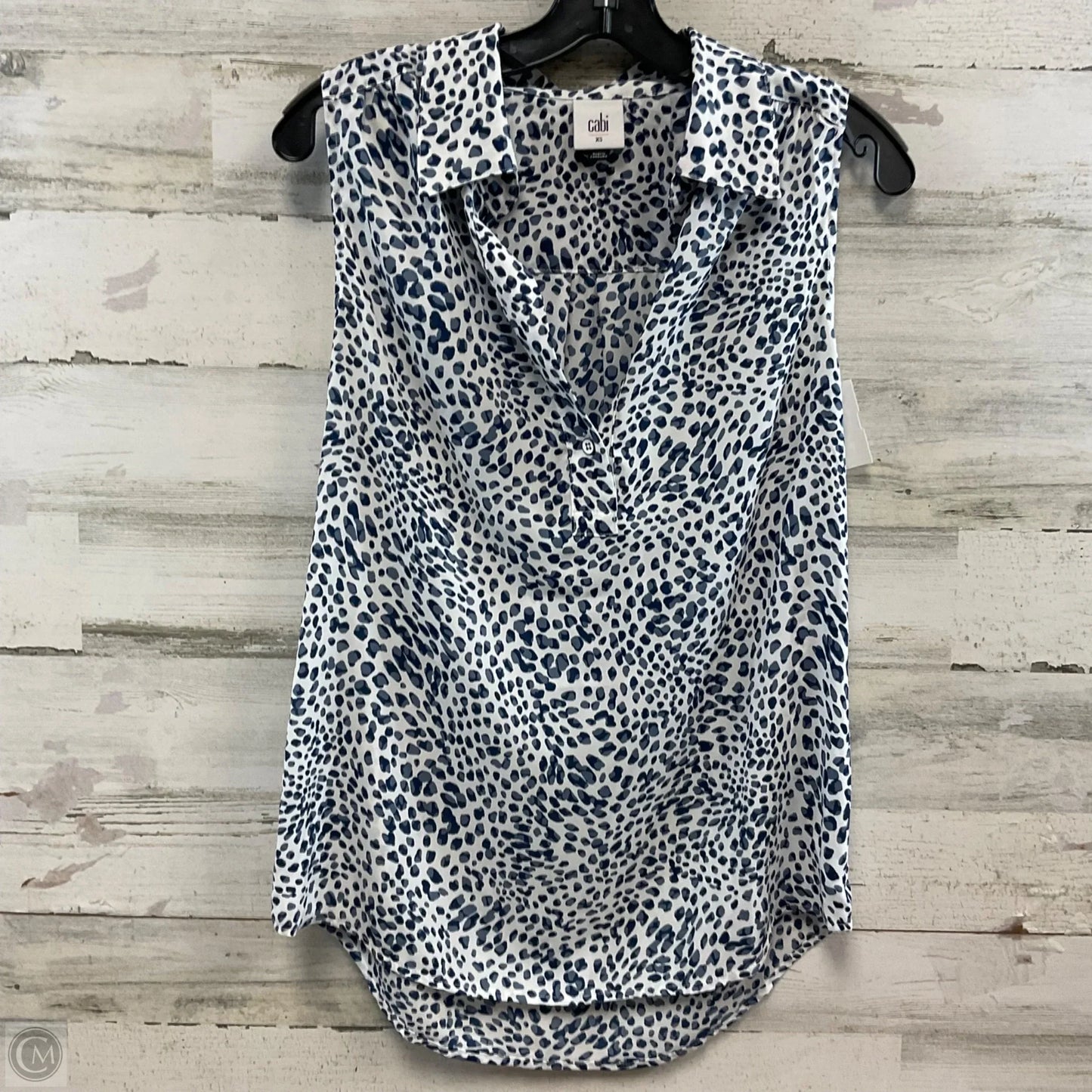 Blouse Sleeveless By Cabi In Blue, Size: Xs