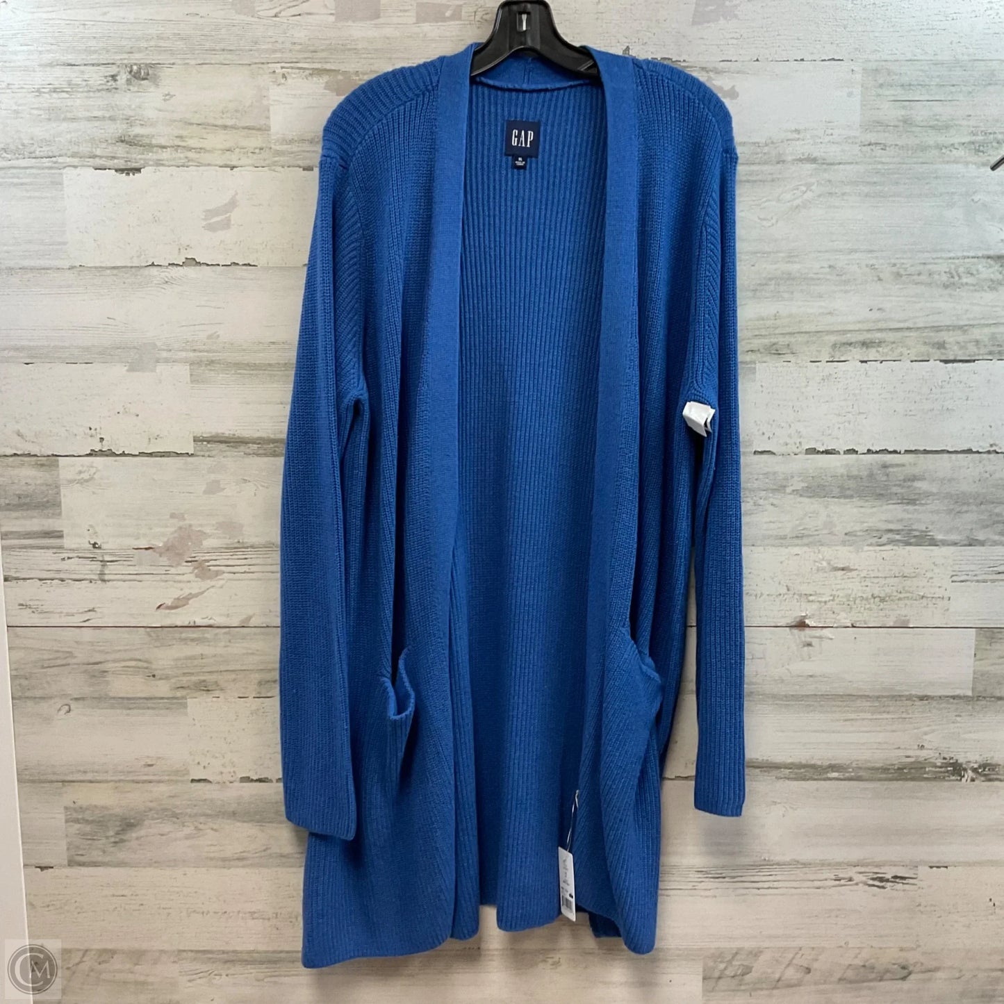 Sweater Cardigan By Gap In Blue, Size: Xl