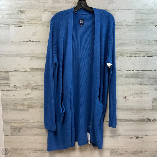 Sweater Cardigan By Gap In Blue, Size: Xl