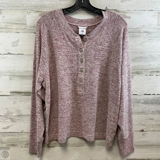 Top Long Sleeve By Cabi In Red, Size: M