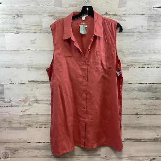 Blouse Sleeveless By Coldwater Creek In Pink, Size: Xl
