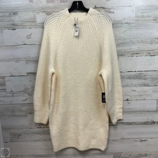 Dress Sweater By Express In Cream, Size: S